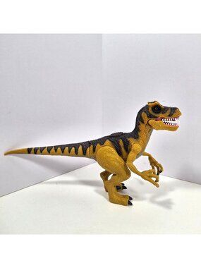Chap Mei Dinosaur T Rex Figure 7.5" Moveable Joints Tan & Black